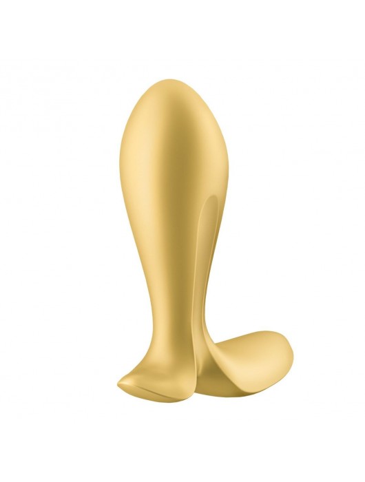 Золотистый анальный вибростимулятор Intensity Plug - Satisfyer - в Ростове-на-Дону купить с доставкой