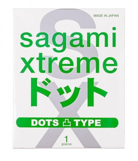 Презерватив Sagami Xtreme Type-E с точками - 1 шт. - Sagami - купить с доставкой в Ростове-на-Дону