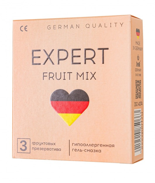 Ароматизированные презервативы EXPERT Fruit Mix - 3 шт. - Expert - купить с доставкой в Ростове-на-Дону