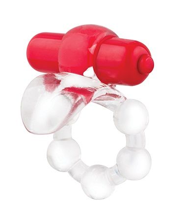 Виброкольцо с язычком и красным виброэлементом Overtime - Screaming O - в Ростове-на-Дону купить с доставкой