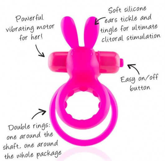 Розовое виброкольцо THE OHARE с подхватом мошонки - Screaming O - в Ростове-на-Дону купить с доставкой