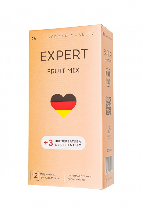 Ароматизированные презервативы EXPERT Fruit Mix - 12 шт.(+3 в подарок) - Expert - купить с доставкой в Ростове-на-Дону