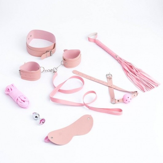 Эротический БДСМ-набор из 8 предметов в нежно-розовом цвете - Сима-Ленд - купить с доставкой в Ростове-на-Дону
