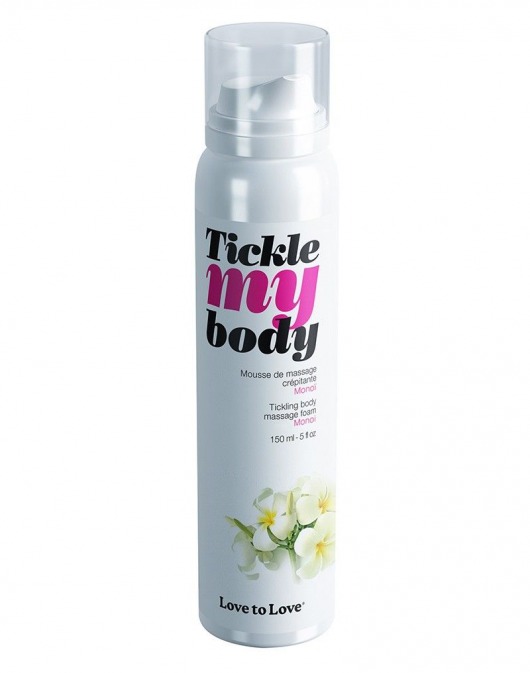 Массажная хрустящая пенка Tickle My Body Monoi с ароматом моной - 150 мл. - Love to Love - купить с доставкой в Ростове-на-Дону