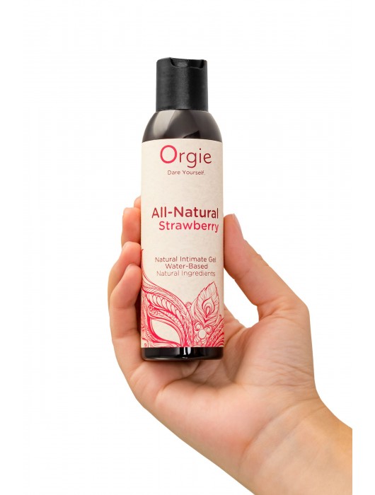 Интимный гель на водной основе All-Natural Strawberry с ароматом клубники - 150 мл. - ORGIE - купить с доставкой в Ростове-на-Дону
