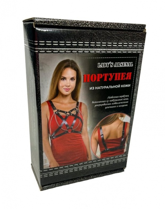 Портупея из натуральной кожи с цепочками - БДСМ Арсенал - купить с доставкой в Ростове-на-Дону