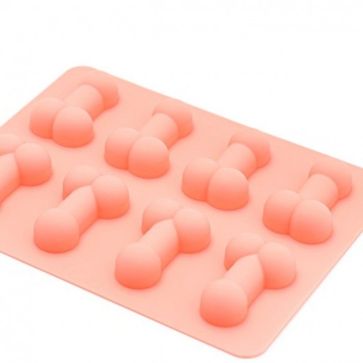 Розовая силиконовая форма с фаллосами - Сима-Ленд - купить с доставкой в Ростове-на-Дону