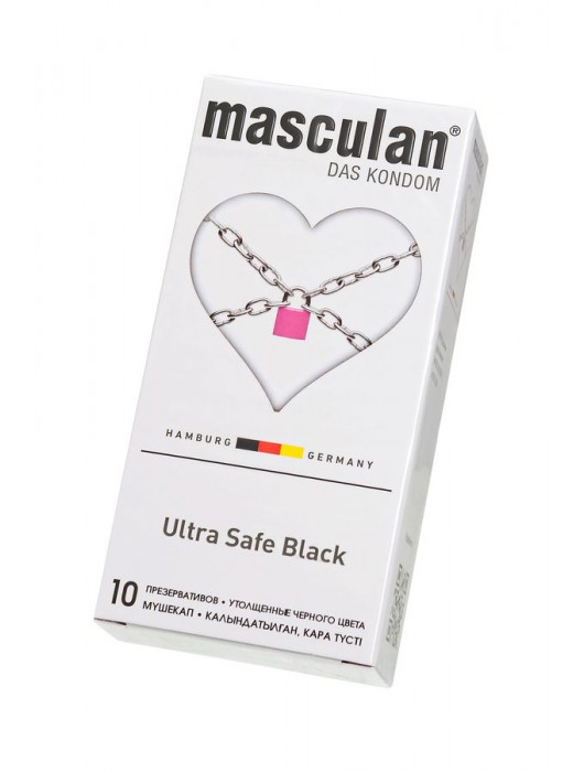 Ультрапрочные презервативы Masculan Ultra Safe Black - 10 шт. - Masculan - купить с доставкой в Ростове-на-Дону
