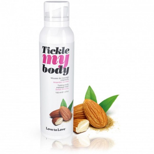 Массажная хрустящая пенка Tickle My Body Sweet Almonds с ароматом миндаля - 150 мл. - Love to Love - купить с доставкой в Ростове-на-Дону