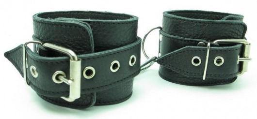 Кожаные наручники с пряжкой - БДСМ Арсенал - купить с доставкой в Ростове-на-Дону