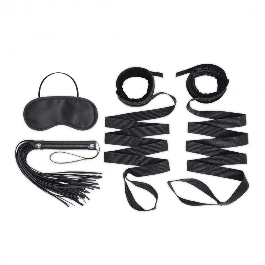 Эротический набор 4PC Bondage Bed Strap   Flogger Kit - Lux Fetish - купить с доставкой в Ростове-на-Дону