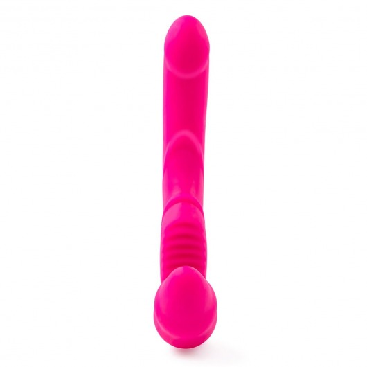 Розовый безремневой страпон на радиоуправлении Strapless Together - 22 см. - Together Toy - купить с доставкой в Ростове-на-Дону