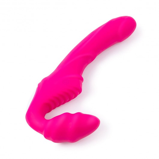 Розовый безремневой страпон на радиоуправлении Strapless Together - 22 см. - Together Toy - купить с доставкой в Ростове-на-Дону