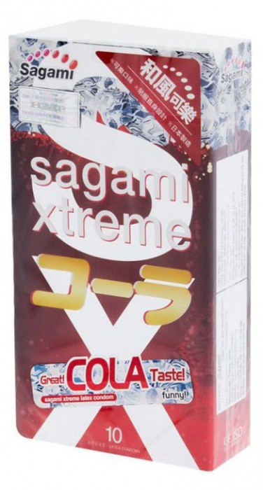 Ароматизированные презервативы Sagami Xtreme COLA - 10 шт. - Sagami - купить с доставкой в Ростове-на-Дону