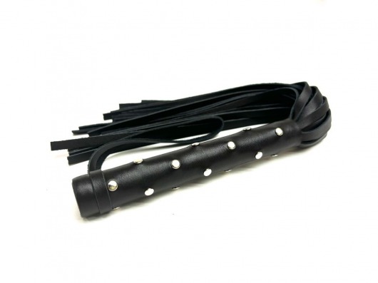 Кожаная плеть «Звездное небо» - 43 см. - БДСМ Арсенал - купить с доставкой в Ростове-на-Дону