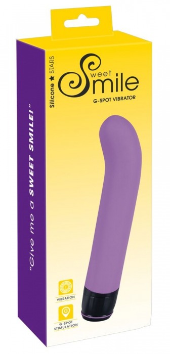 Фиолетовый вибратор G-точки Smile Genius - 20 см. - Orion