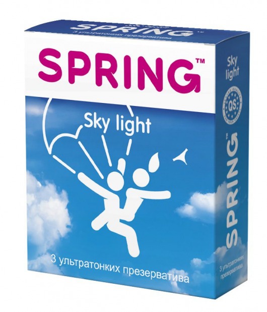 Ультратонкие презервативы SPRING SKY LIGHT - 3 шт. - SPRING - купить с доставкой в Ростове-на-Дону