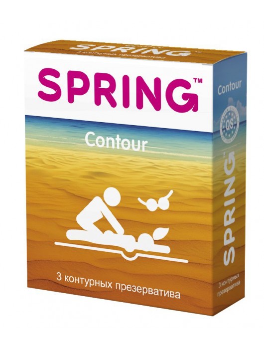 Контурные презервативы SPRING CONTOUR - 3 шт. - SPRING - купить с доставкой в Ростове-на-Дону