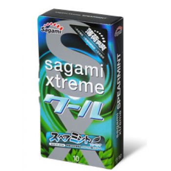 Презервативы Sagami Xtreme Mint с ароматом мяты - 10 шт. - Sagami - купить с доставкой в Ростове-на-Дону