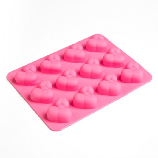 Ярко-розовая силиконовая форма для льда с фаллосами - Сима-Ленд - купить с доставкой в Ростове-на-Дону