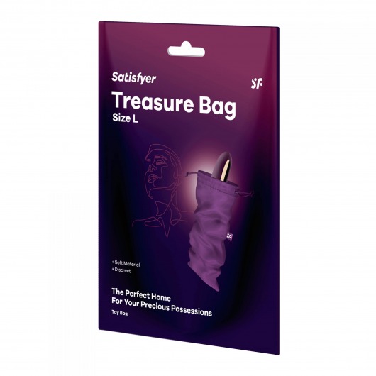 Фиолетовый мешочек для хранения игрушек Treasure Bag L - Satisfyer - купить с доставкой в Ростове-на-Дону