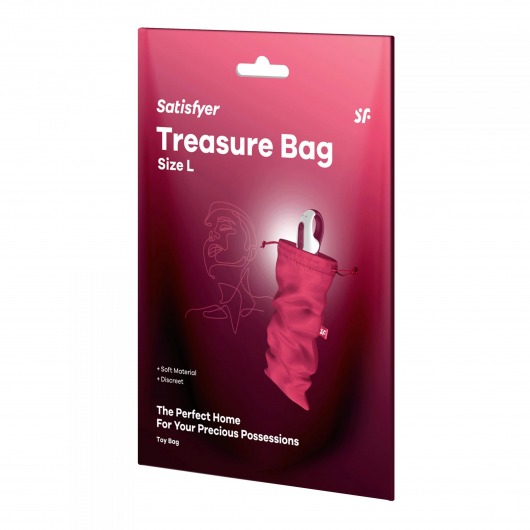 Розовый мешочек для хранения игрушек Treasure Bag L - Satisfyer - купить с доставкой в Ростове-на-Дону