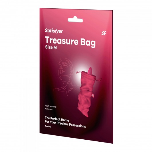 Розовый мешочек для хранения игрушек Treasure Bag M - Satisfyer - купить с доставкой в Ростове-на-Дону