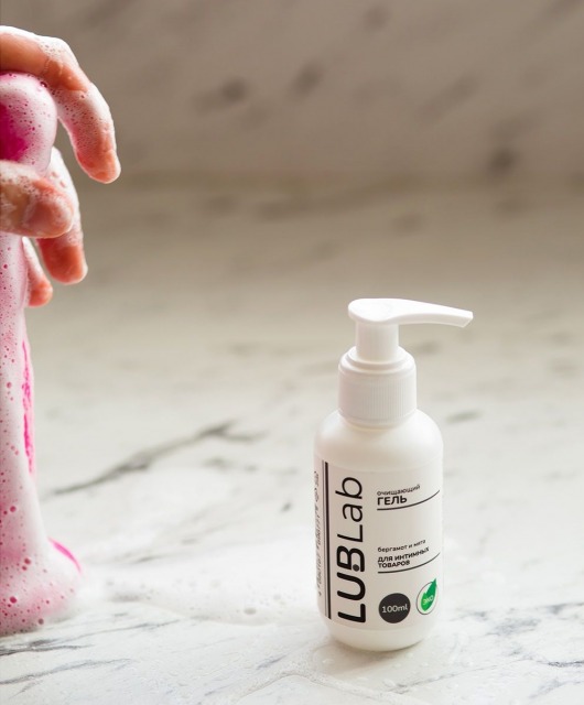 Очищающий эко-гель для секс-игрушек с ароматом бергамота и мяты - 100 мл. - LUBLab - купить с доставкой в Ростове-на-Дону