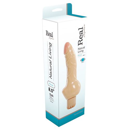 Телесный вибратор с широким основанием REALISTIC VIBRATOR REAL RAPTURE STREAM - 21,5 см. - Toyz4lovers