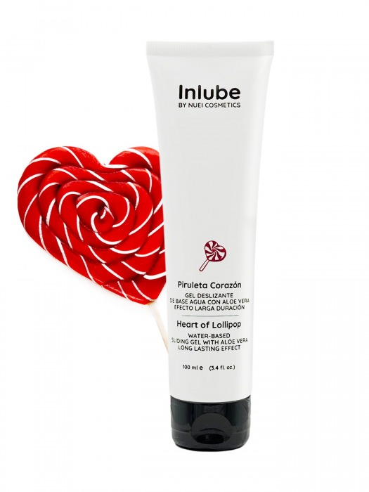 Смазка на водной основе Nuei Inlube Lollipop с алоэ вера и ароматом леденцов - 100 мл. - Nuei cosmetics - купить с доставкой в Ростове-на-Дону