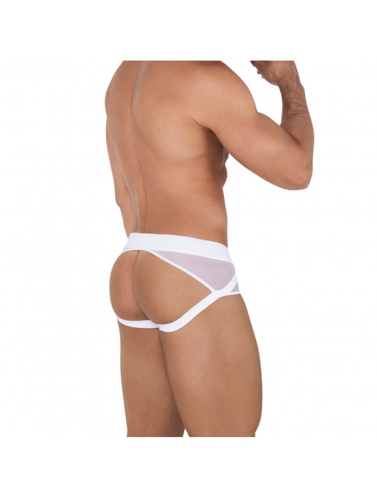 Белые мужские трусы-джоки Caspian Jockstrap - Clever Masculine Underwear купить с доставкой