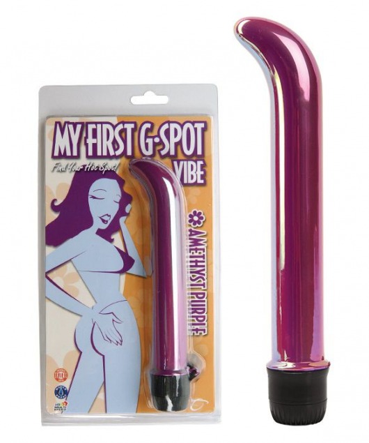 Фиолетовый вибратор для точки G My First G-Spot Vibe - 19 см. - Topco Sales