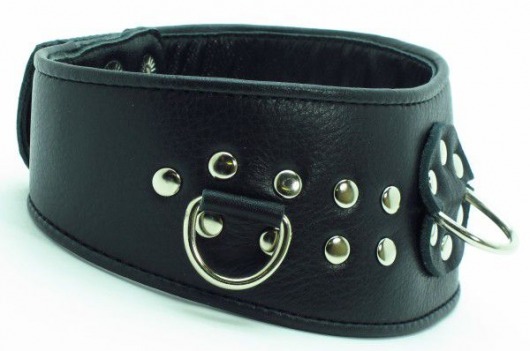 Кожаный ошейник для эротических игр - БДСМ Арсенал - купить с доставкой в Ростове-на-Дону