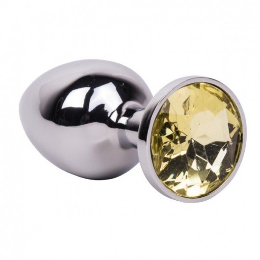 Мини-плаг из стали с желтым кристаллом Sweet Lemon - 6,5 см. - Erotic Fantasy - купить с доставкой в Ростове-на-Дону