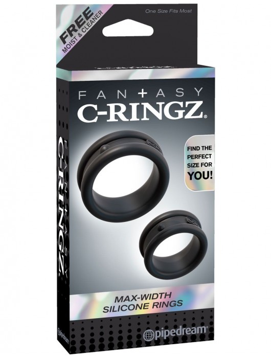 Набор из двух эрекционных колец Max-Width Silicone Rings - Pipedream - в Ростове-на-Дону купить с доставкой