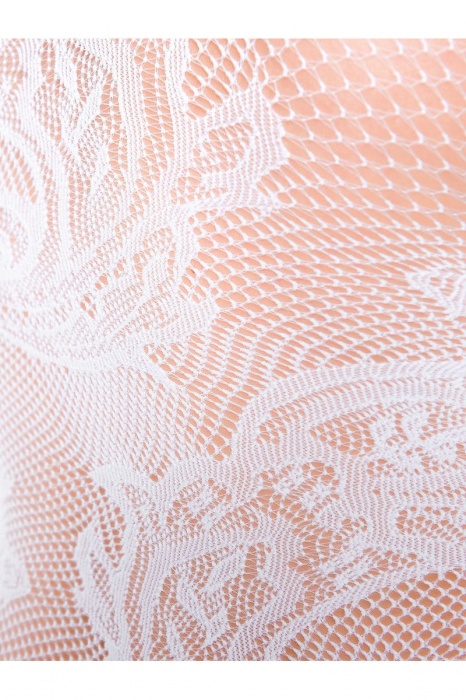 Ажурный комбинезон с крупными цветочными завитками и доступом - Passion купить с доставкой