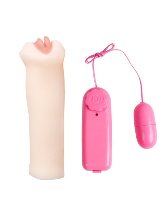 Вибрирующий мастурбатор-вагина с нежными губками Lily - 18 см. - Baile - в Ростове-на-Дону купить с доставкой