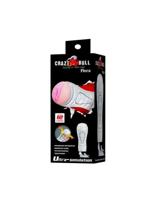 Мастурбатор-анус в тубе с вибрацией Flora White - Baile - в Ростове-на-Дону купить с доставкой