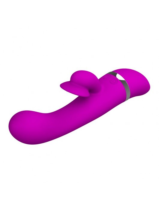 Вибратор Pretty Love Bert с клиторальным отростком - 18,8 см. - Baile