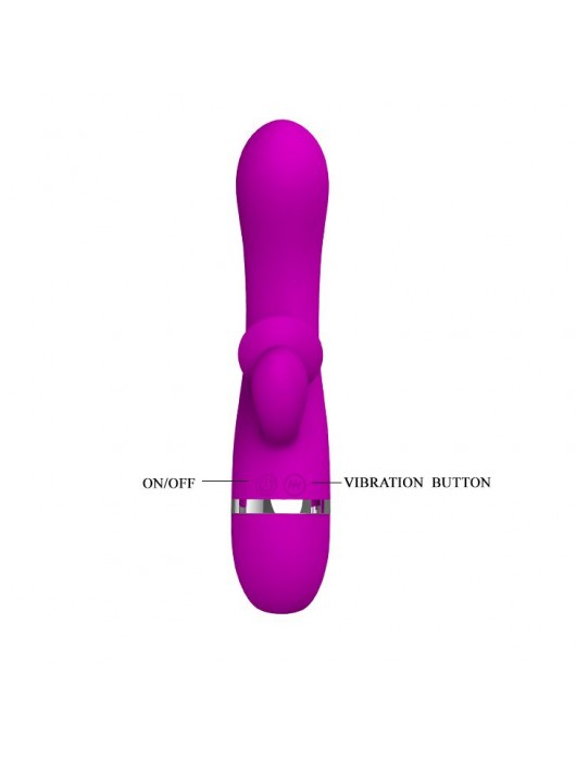 Вибратор Pretty Love Bert с клиторальным отростком - 18,8 см. - Baile