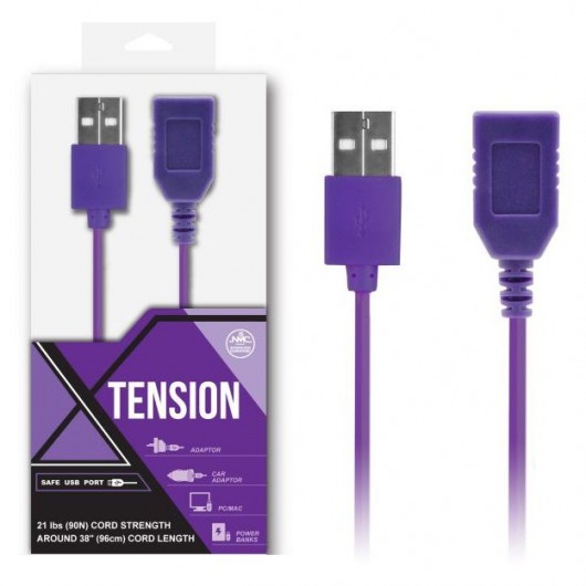 Фиолетовый удлинитель USB-провода - 100 см. - NMC - купить с доставкой в Ростове-на-Дону