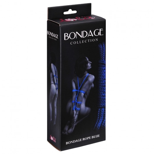 Синяя веревка Bondage Collection Blue - 9 м. - Lola Games - купить с доставкой в Ростове-на-Дону