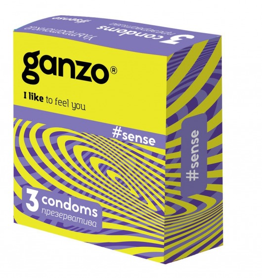 Тонкие презервативы для большей чувствительности Ganzo Sence - 3 шт. - Ganzo - купить с доставкой в Ростове-на-Дону