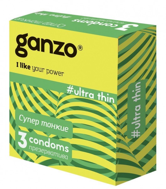 Ультратонкие презервативы Ganzo Ultra thin - 3 шт. - Ganzo - купить с доставкой в Ростове-на-Дону