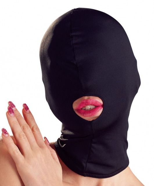 Черная закрытая маска с отверстием для рта - Orion - купить с доставкой в Ростове-на-Дону