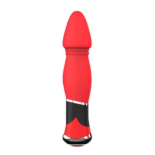 Красный анальный вибратор BOOTYFUL CONED VIBE - 11 см. - Dream Toys