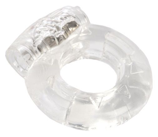 Толстое прозрачное эрекционное кольцо с вибратором - Toyfa Basic - в Ростове-на-Дону купить с доставкой