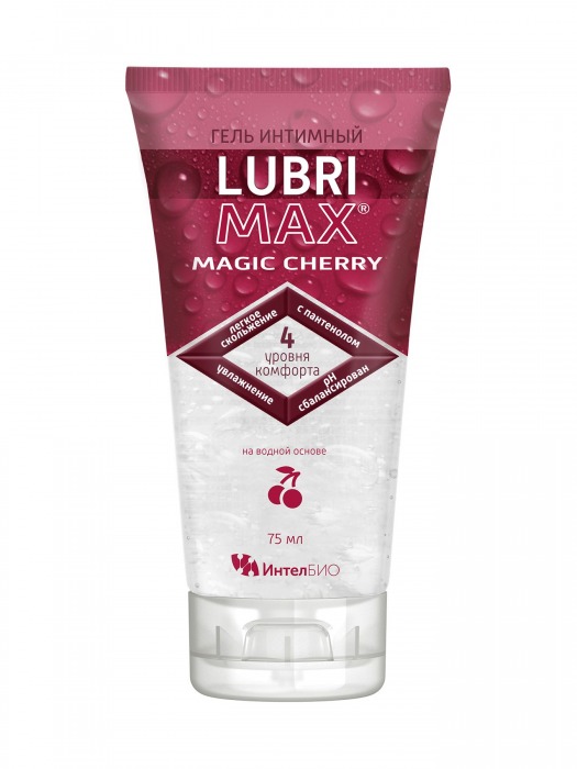 Интимный гель-смазка на водной основе Lubrimax Magic Cherry - 75 мл. - ИнтелБИО - купить с доставкой в Ростове-на-Дону