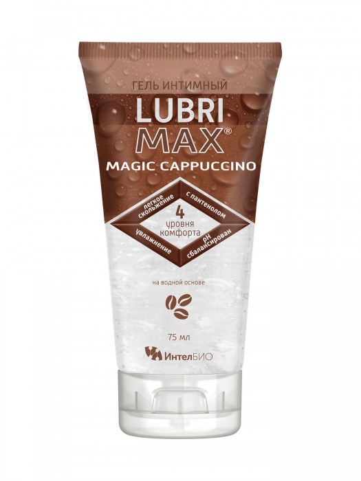 Интимный гель-смазка на водной основе Lubrimax Magic Cappuccino - 75 мл. - ИнтелБИО - купить с доставкой в Ростове-на-Дону