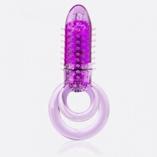 Фиолетовое виброкольцо с подхватом мошонки DOUBLE O 8 PURPLE - Screaming O - в Ростове-на-Дону купить с доставкой